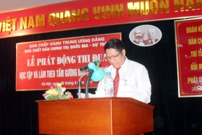 Nhà xuất bản Chính trị quốc gia - Sự thật thi đua học tập và làm theo tấm gương đạo đức Hồ Chí Minh